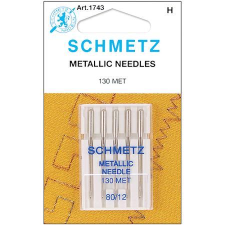 AGUJA SCHMETZ 130705H-METALLIC Nº 80 X5 OJO GRANDE